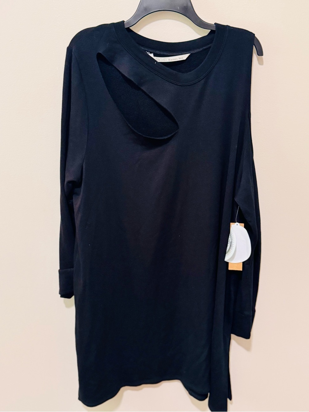 Rachel Zoe Black Long Sleeve Cutout Tunic